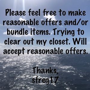 Feel free to send reasonable offers!